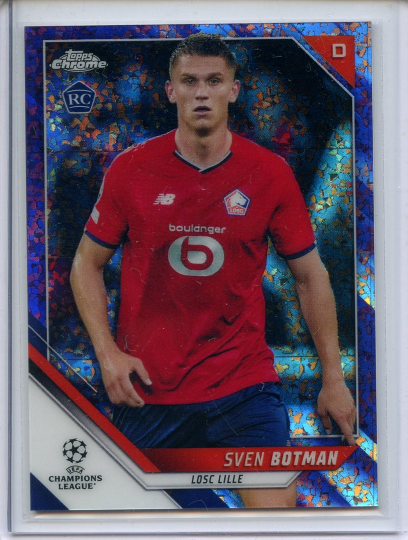2021-22 Topps Chrome UEFA CL Sven Botman Purple Mini-Diamond 75/250