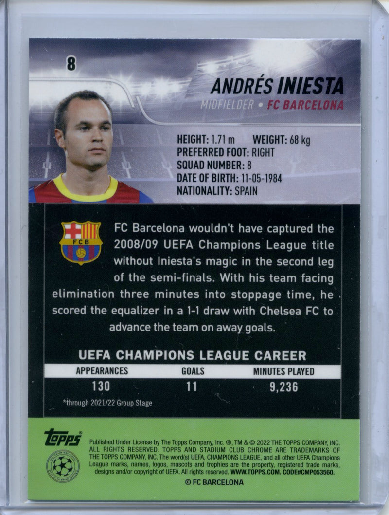 2021-22 Topps Stadium Club Chrome UEFA Champions League Andres Iniesta