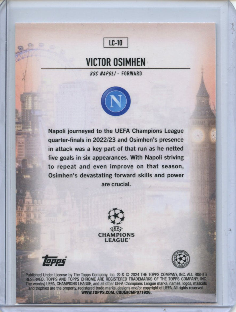 2023-24 Topps Chrome UEFA Victor Osimhen London Calling