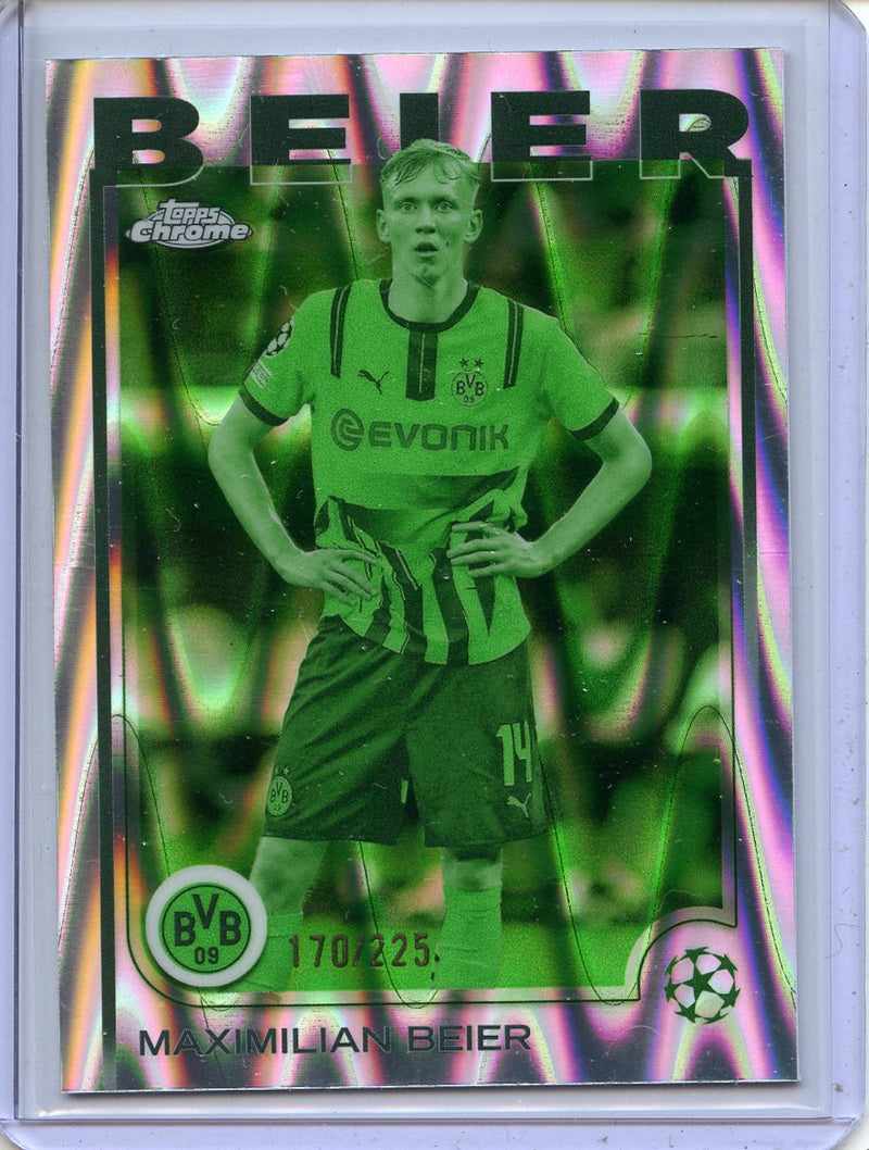 2024-25 Topps Chrome UEFA Club Comps Maximilian Beier Night Vision RayWave 170/225