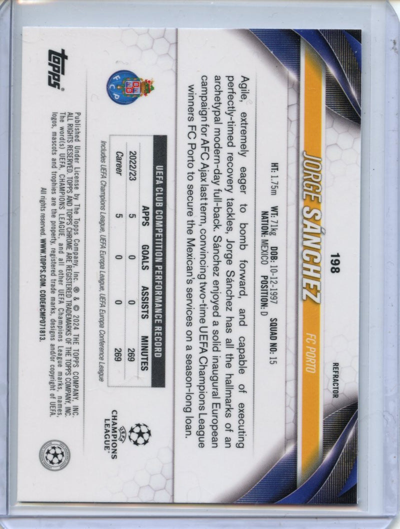 2023-24 Topps Chrome UEFA Jorge Sanchez Refractor