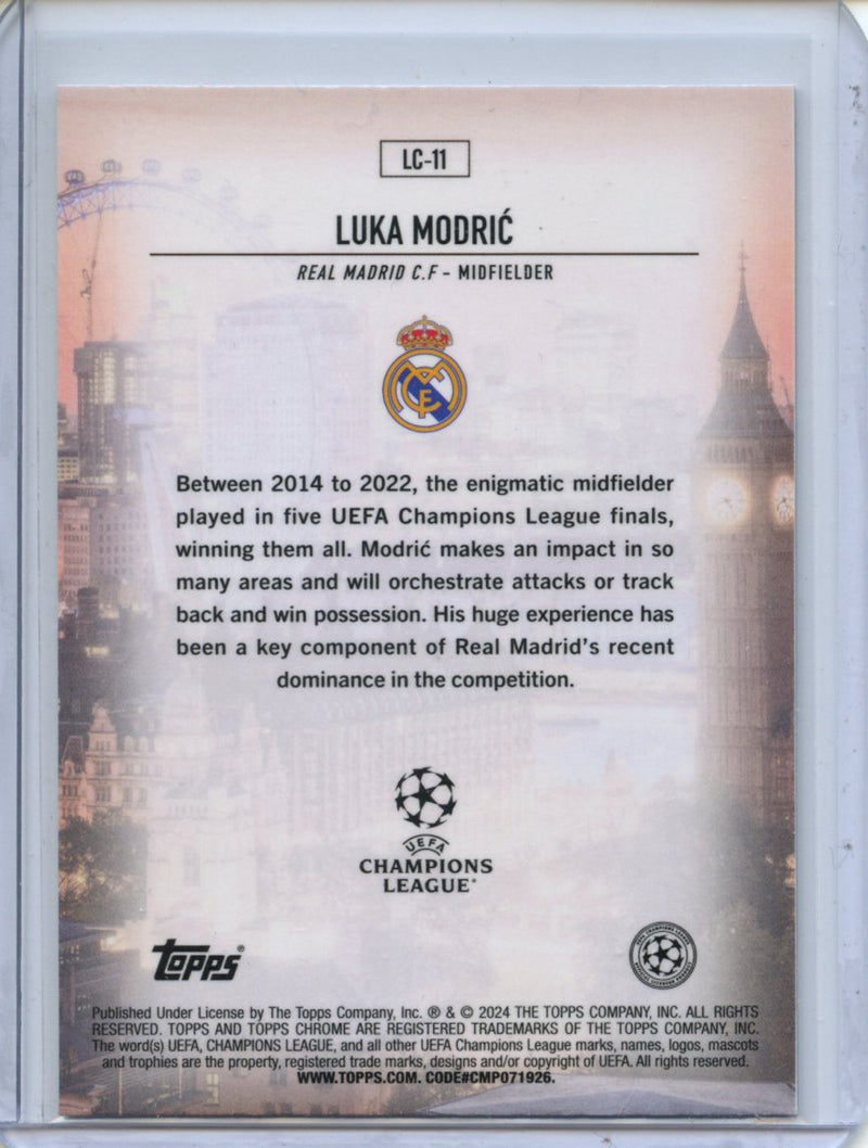 2023-24 Topps Chrome UEFA Luka Modric London Calling