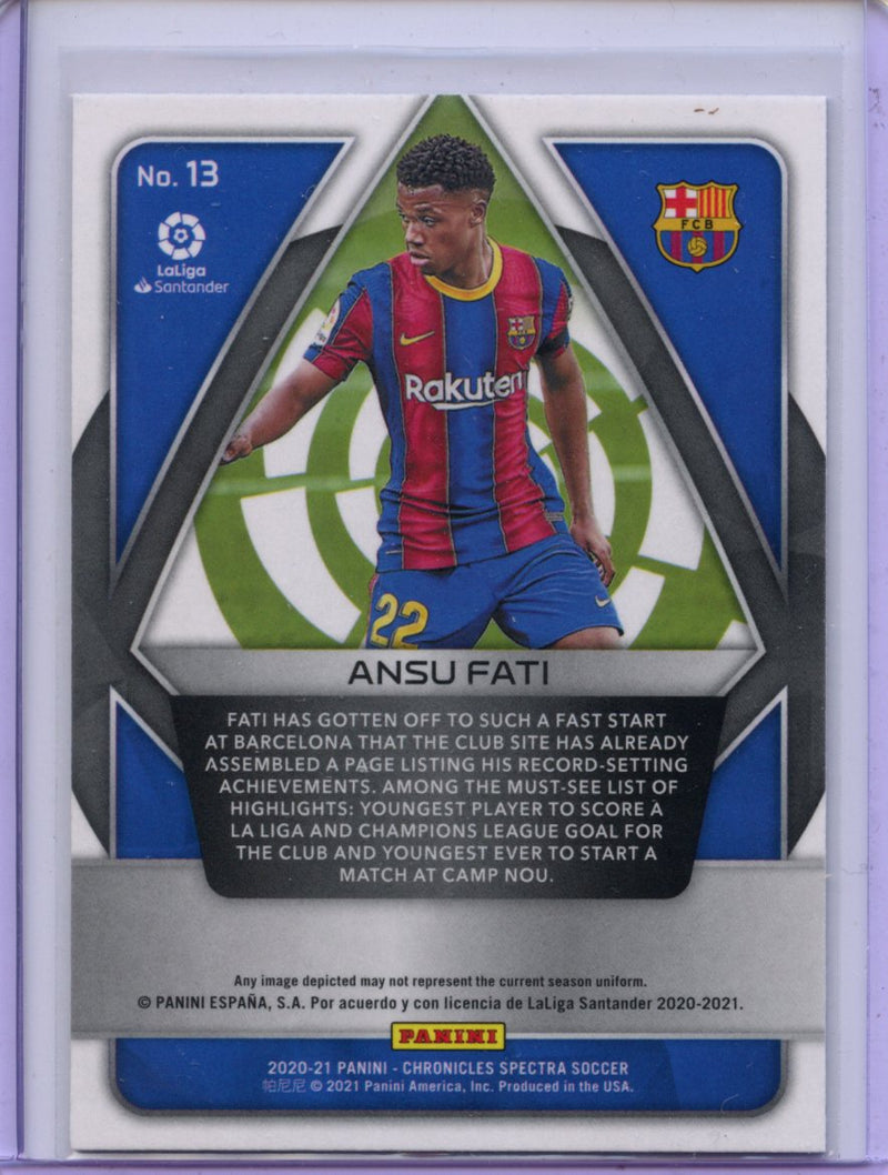 2020-21 Panini Chronicles Ansu Fati Spectra