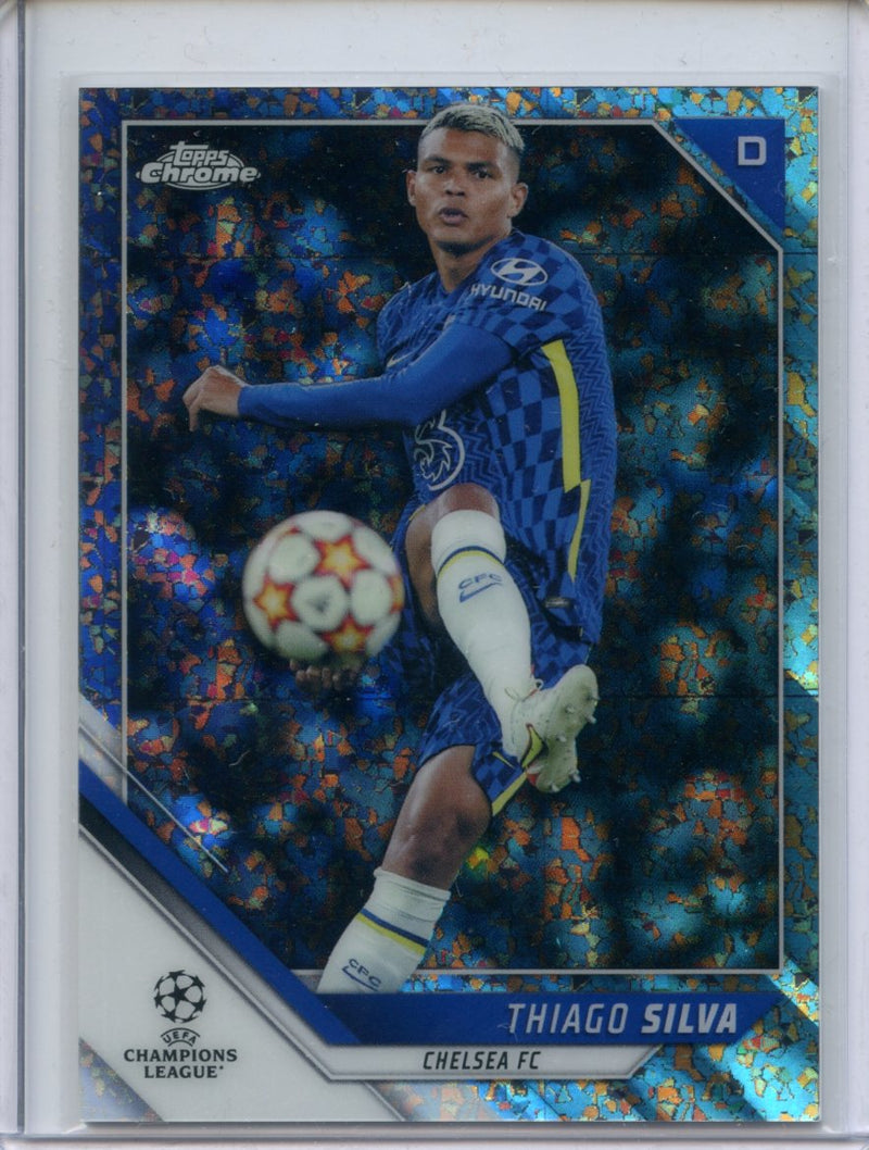 2021-22 Topps Chrome UEFA CL Thiago Silva Silver Mini-Diamond 172/275