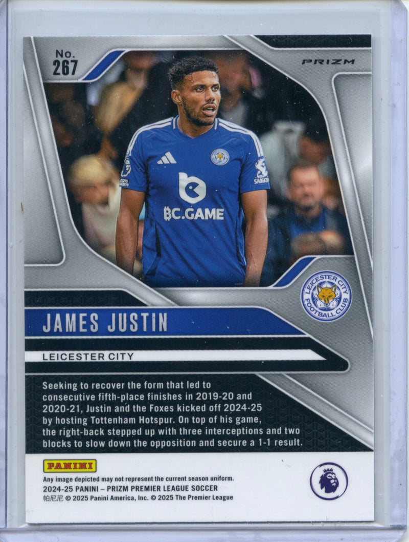 2024-25 Panini Prizm Premier League James Justin Lazer