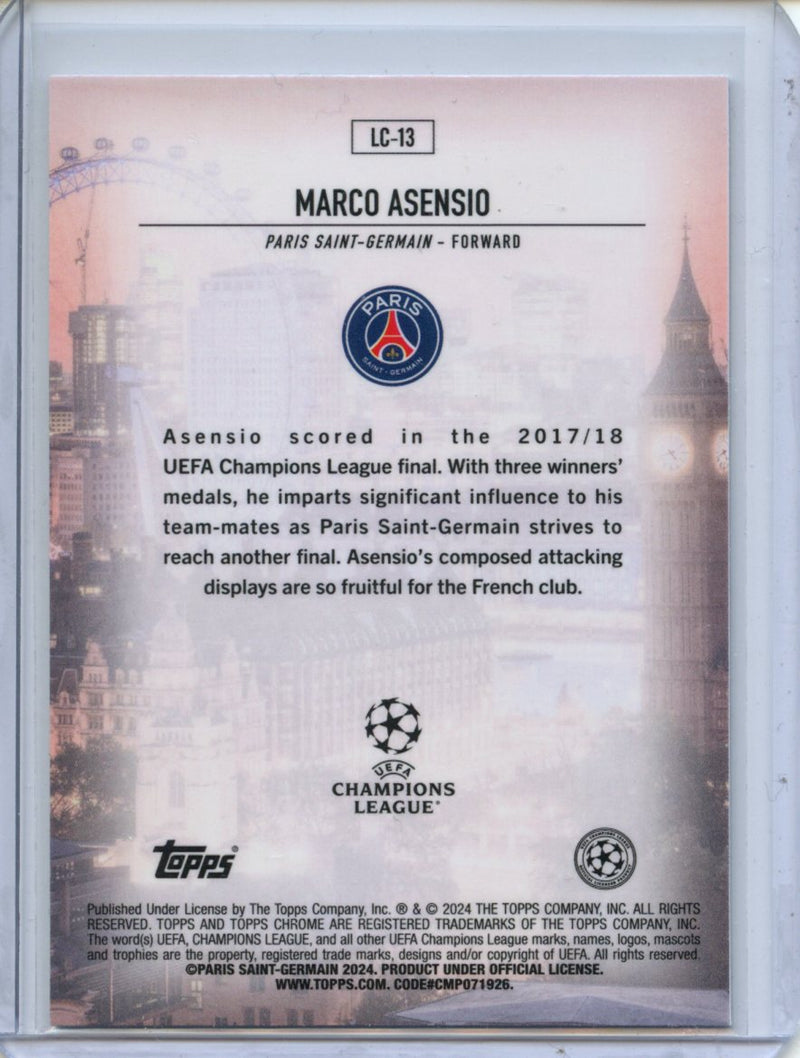 2023-24 Topps Chrome UEFA Marco Asensio London Calling