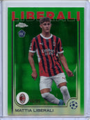 2024-25 Topps Chrome UEFA Club Comps Mattia Liberali Green Lava 46/99