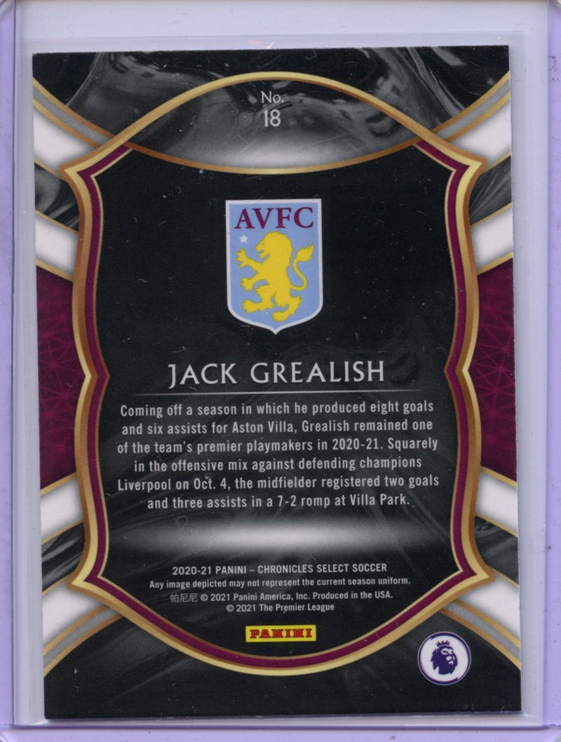 2020-21 Panini Chronicles Jack Grealish Select Premier League