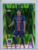 2024-25 Topps Chrome UEFA Club Comps Kang-In Lee Neon Green RayWave 68/125