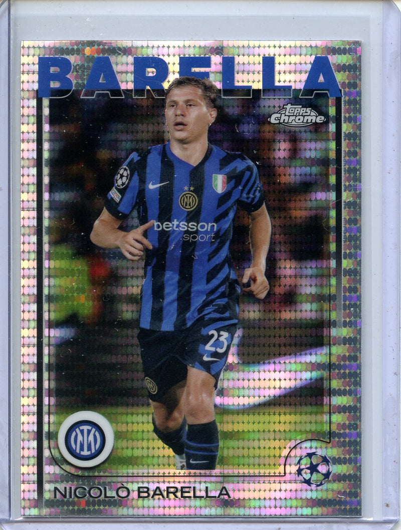 2024-25 Topps Chrome UEFA Club Comps Nicolo Barella Pulsar