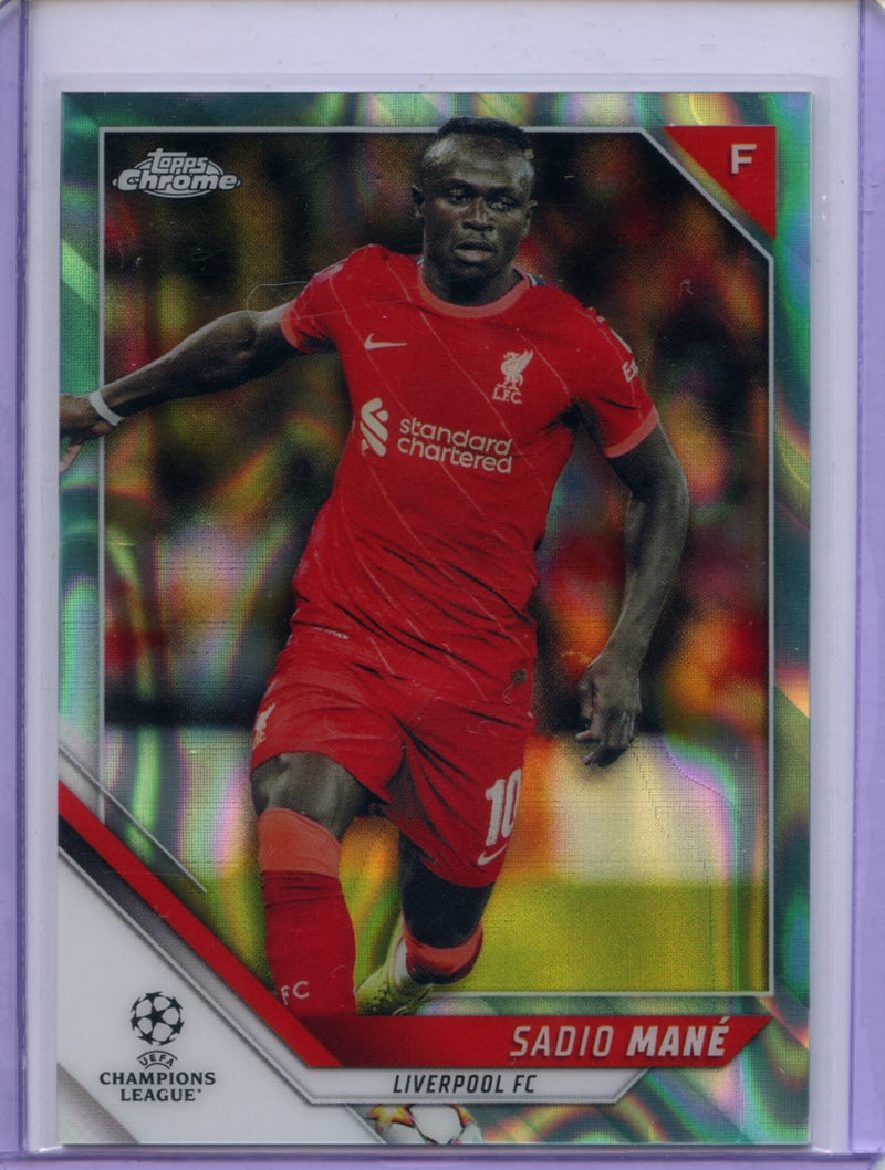 2021-22 Topps Chrome UEFA CL Sadio Mane Aqua Lava Refractor