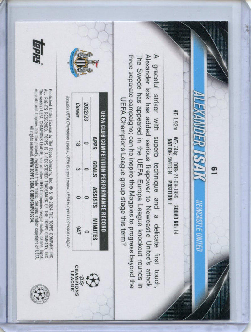 2023-24 Topps UEFA CC Alexander Isak Inferno Foil