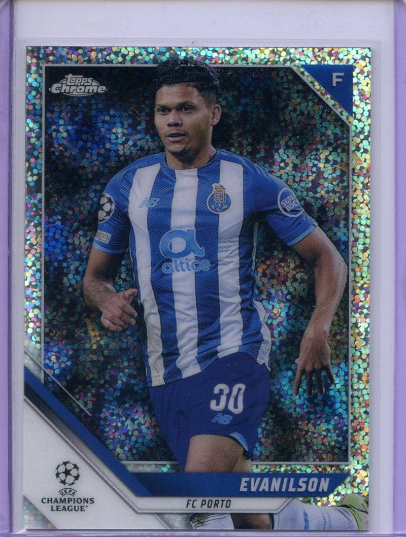 2021-22 Topps Chrome UEFA CL Evanilson Speckle Refractor