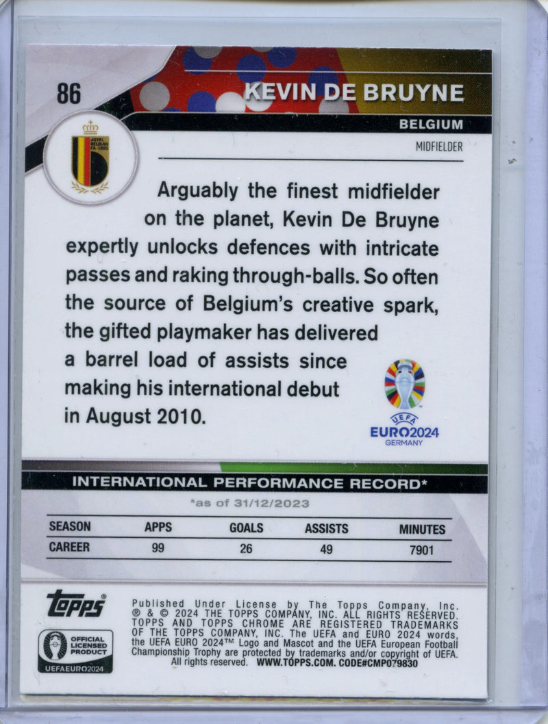 2024 Topps Chrome UEFA Euro Kevin De Bruyne