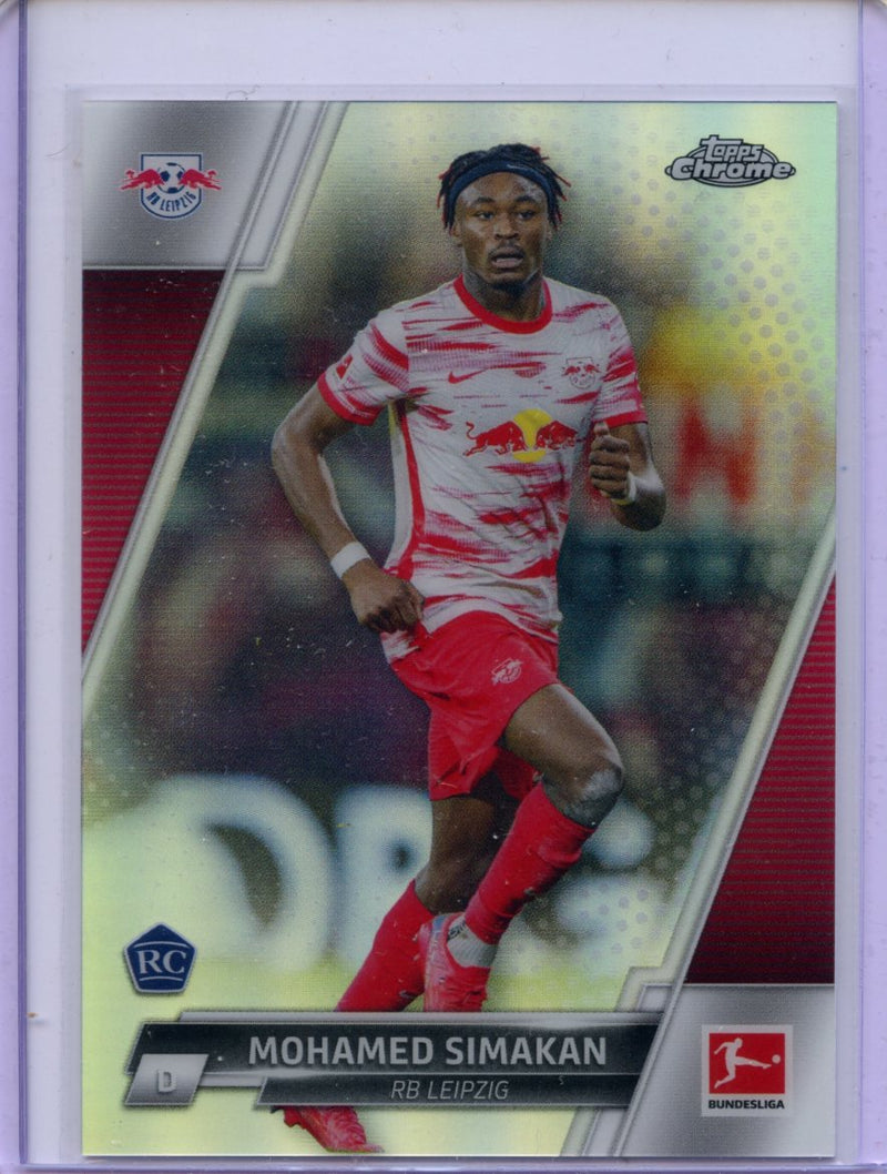 2021-22 Topps Chrome Bundesliga Soccer Mohamed Simakan Refractor