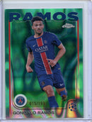 2024-25 Topps Chrome UEFA Club Comps Goncalo Ramos Aqua Lava 15/199