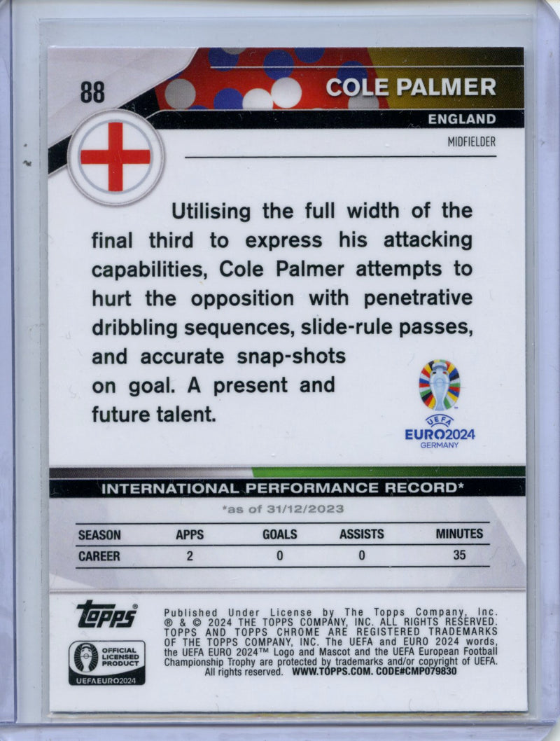 2024 Topps Chrome UEFA Euro Cole Palmer