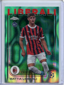 2024-25 Topps Chrome UEFA Club Comps Mattia Liberali Aqua Lava 157/199