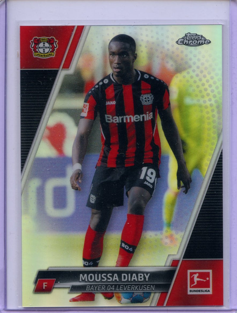 2021-22 Topps Chrome Bundesliga Soccer Moussa Diaby Refractor