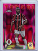 2024-25 Topps Chrome UEFA Club Comps Fikayo Tomori Pink Lava 33/250