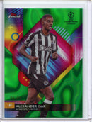2023-24 Topps Finest UEFA Club Competitions Alexander Isak Green Lava 96/99