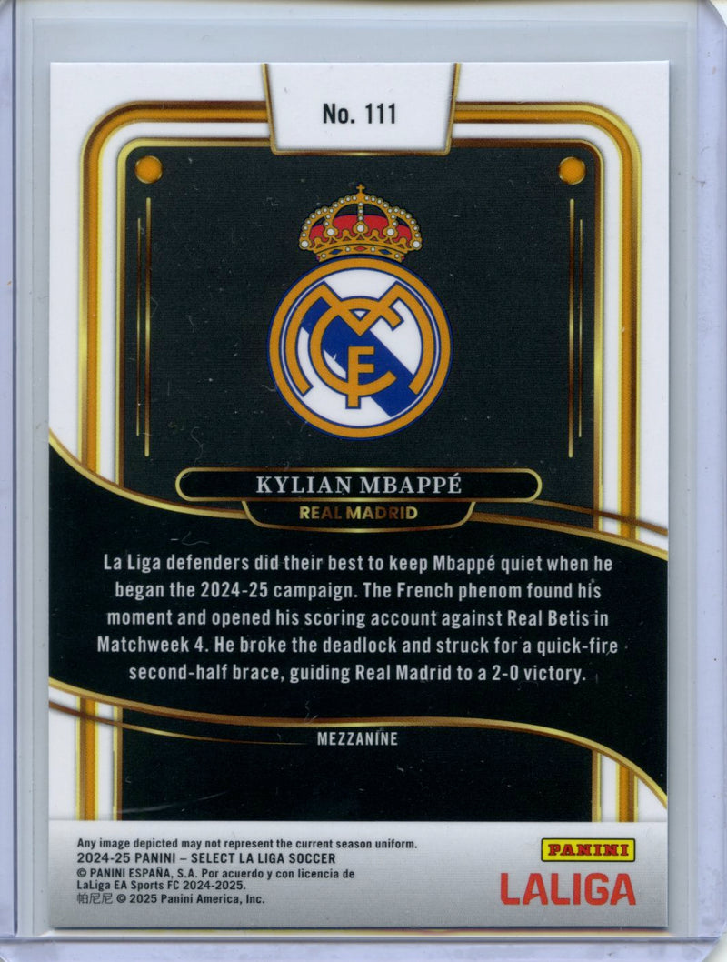 2024-25 Panini Select La Liga Kylian Mbappe Mezzanine