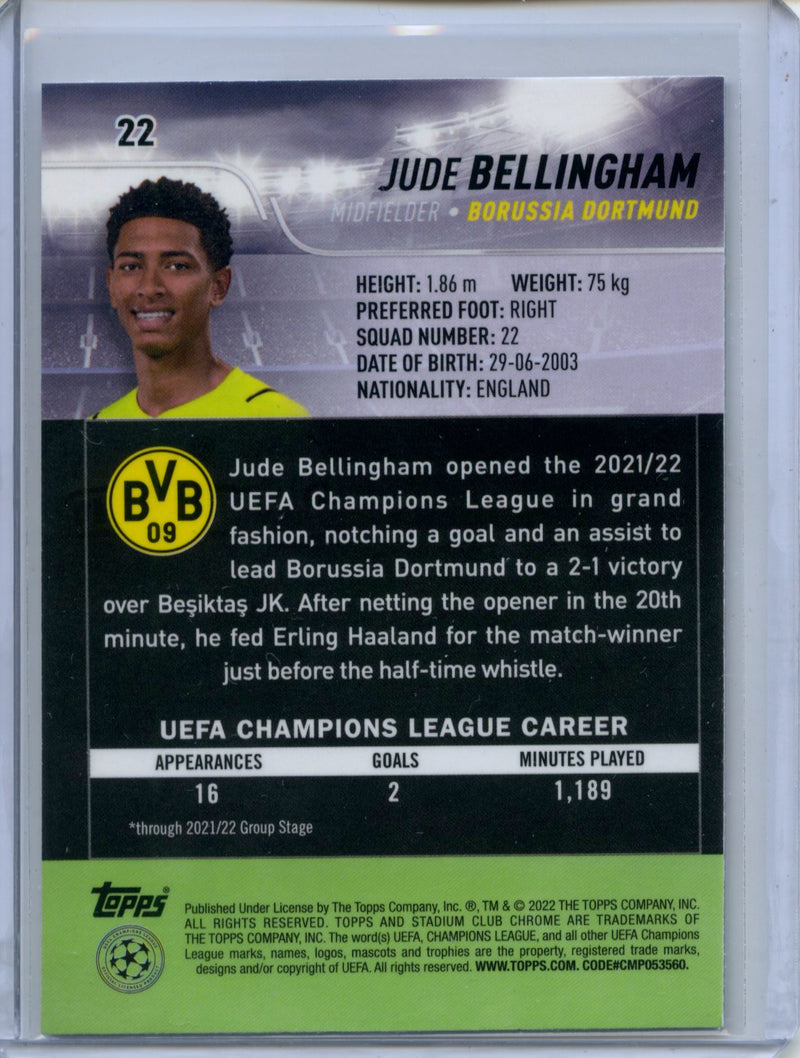 2021-22 Topps Stadium Club Chrome UEFA Champions League Jude Bellingham