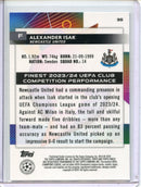 2023-24 Topps Finest UEFA Club Competitions Alexander Isak Sky Blue 159/275