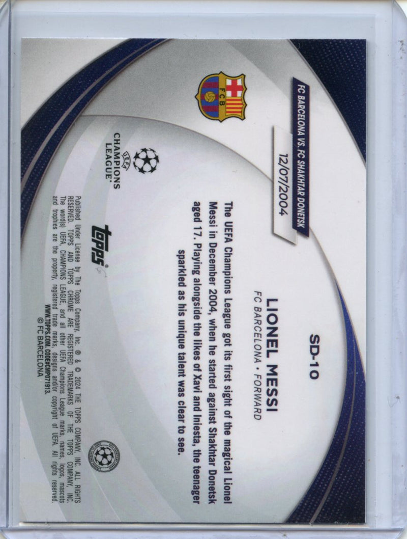 2023-24 Topps Chrome UEFA Lionel Messi Starball Debut