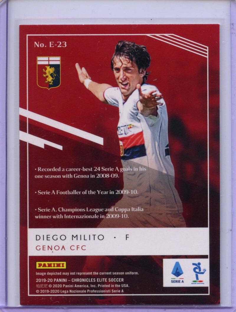 2019-20 Panini Chronicles Diego Milito Elite Serie A