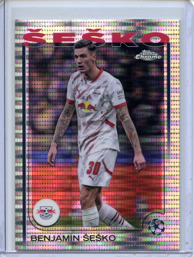2024-25 Topps Chrome UEFA Club Comps Benjamin Sesko Pulsar