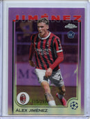 2024-25 Topps Chrome UEFA Club Comps Alex Jimenez Violet 115/299