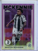 2024-25 Topps Chrome UEFA Club Comps Weston Mckennie Violet 9/299