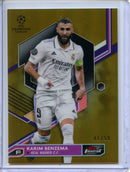 2022-23 Topps Finest UEFA Club Competitions Karim Benzema Gold 41/50