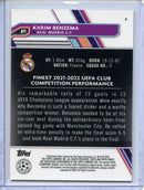 2022-23 Topps Finest UEFA Club Competitions Karim Benzema Gold 41/50