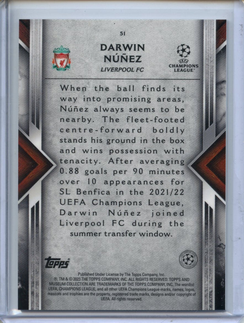 2022-23 Topps Museum Collection UEFA Champions League Soccer Darwin Nunez