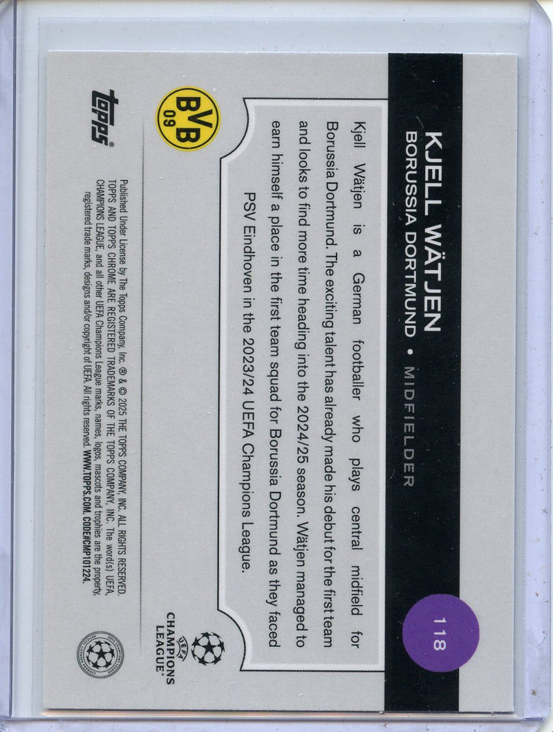 2024-25 Topps Chrome UEFA Club Comps Kjell Watjen Pulsar