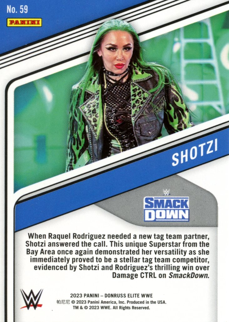 2023 Panini Donruss Elite WWE Shotzi