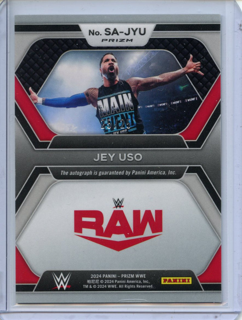 2024 Prizm WWE Jey Uso Superstar Autographs Mojo 25/25