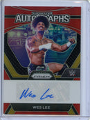 2024 Prizm WWE Wes Lee Superstar Autographs Red 70/99