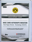 2024-25 Topps Chrome Bundesliga Serhou Guirassy Yellow Autograph 57/75