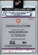 2023-24 Topps Pristine Road To Euro Marco Ban Basten Pristine Autographs Gold 41/50