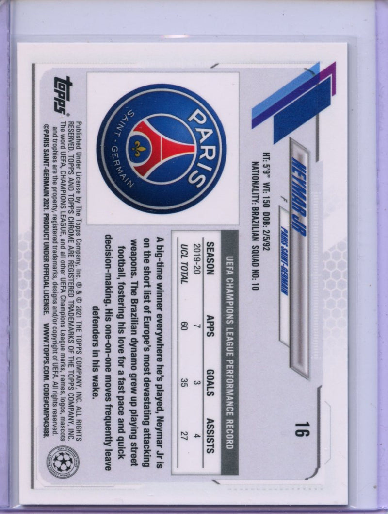 2020-21 Topps Chrome UEFA CL Neymar
