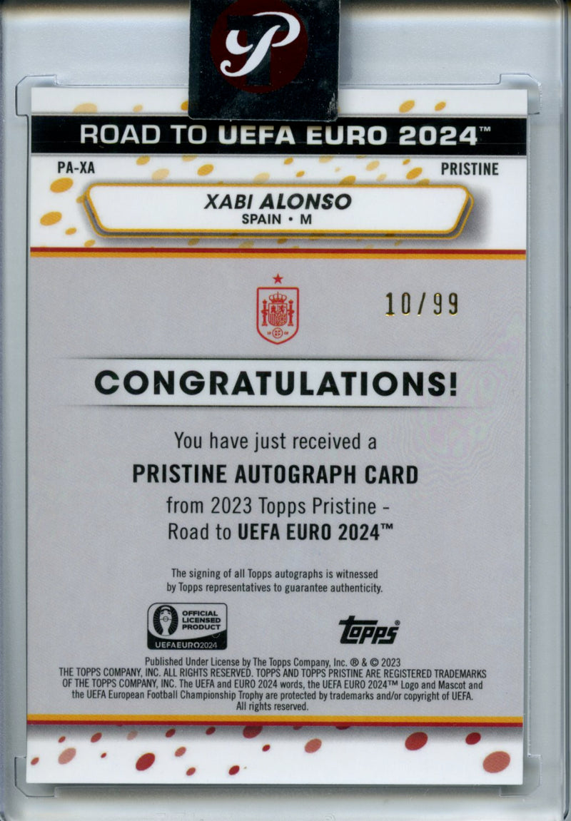 2023-24 Topps Pristine Road To Euro Xabi Alonso Pristine Autographs Pristine 10/99