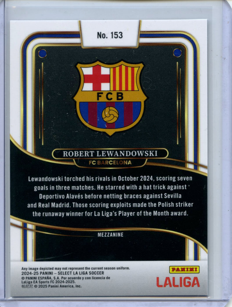 2024-25 Panini Select La Liga Robert Lewandowski Mezzanine