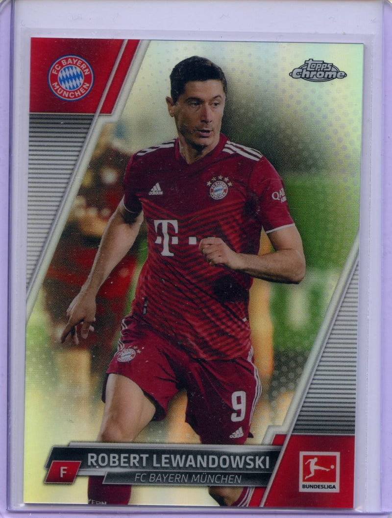 2021-22 Topps Chrome Bundesliga Soccer Robert Lewandowski Refractor