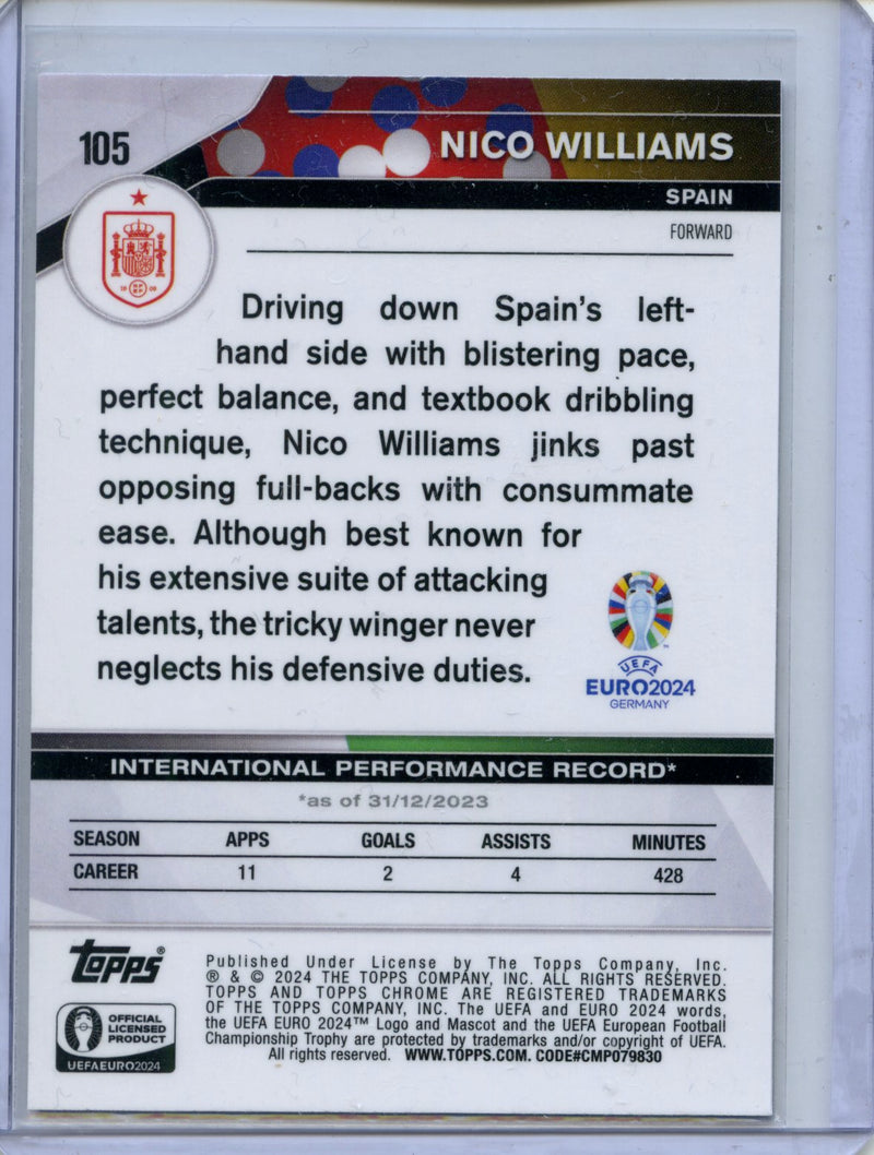 2024 Topps Chrome UEFA Euro Nico Williams