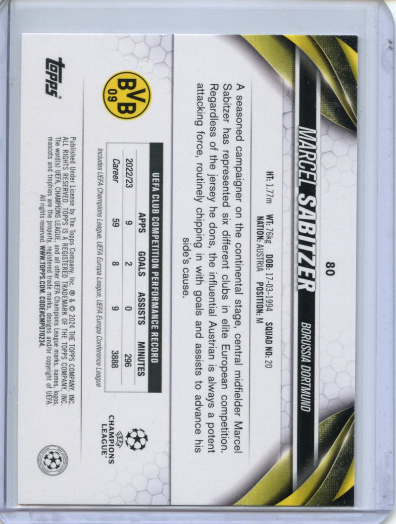 2023-24 Topps UEFA CC Marcel Sabitzer Inferno Foil