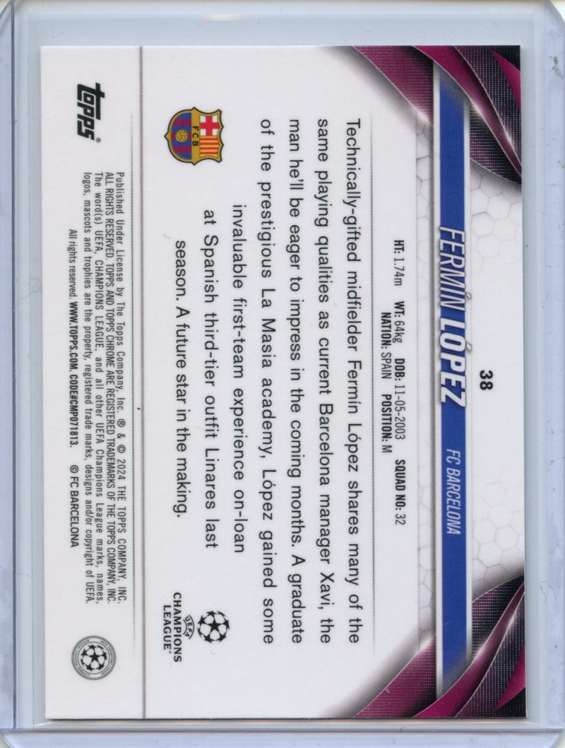 2023-24 Topps Chrome UEFA Fermin Lopez