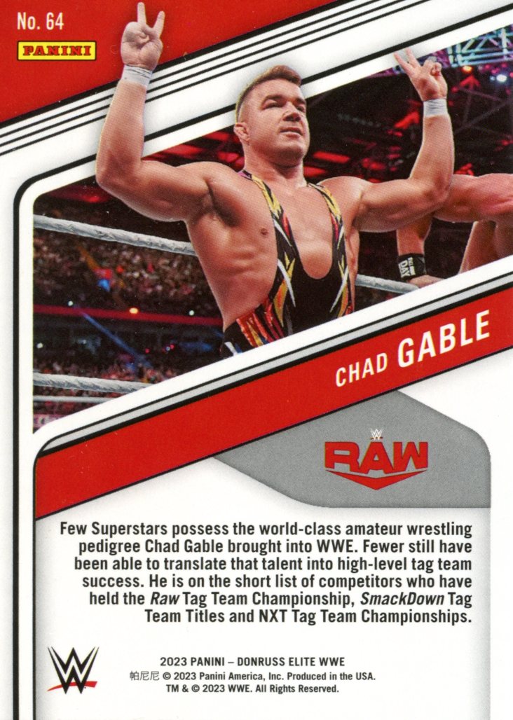 2023 Panini Donruss Elite WWE Chad Gable